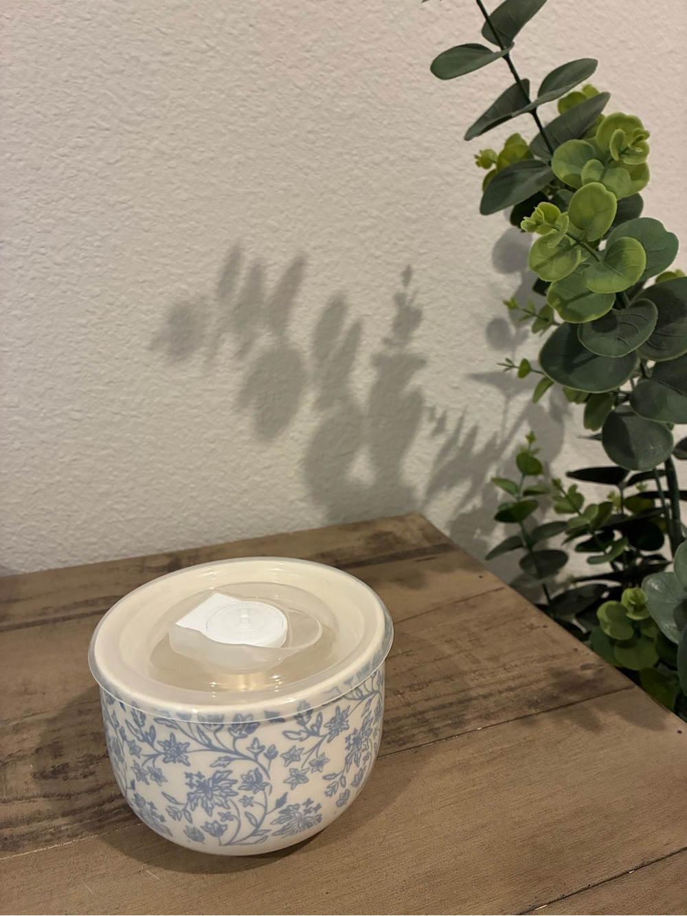 Blue Toile Print Storage Bowl, Small.